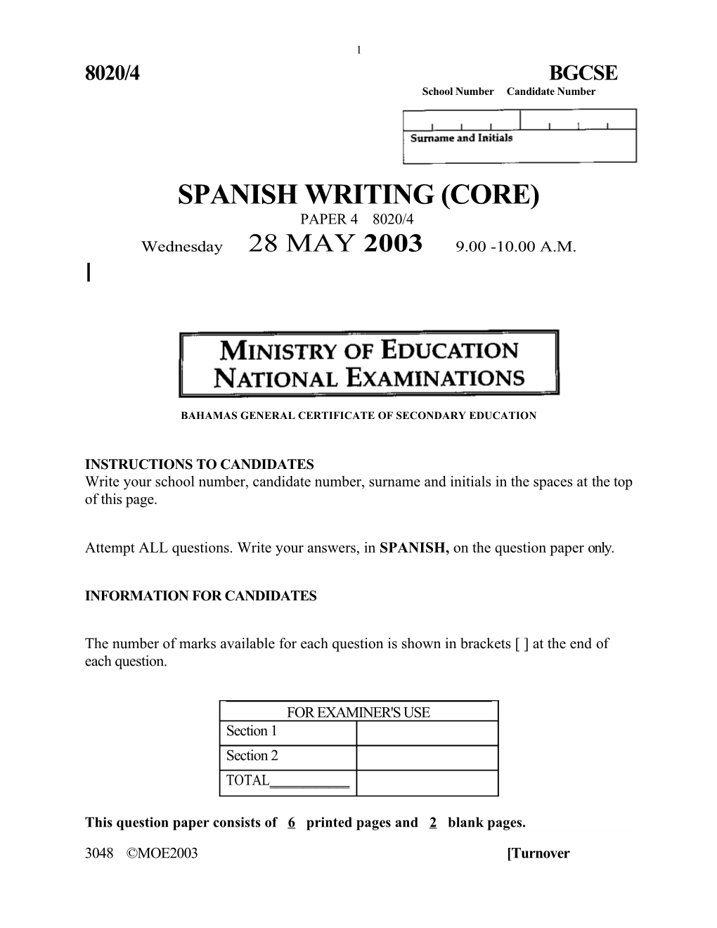 Bahamas General Certificate of Secondary Education