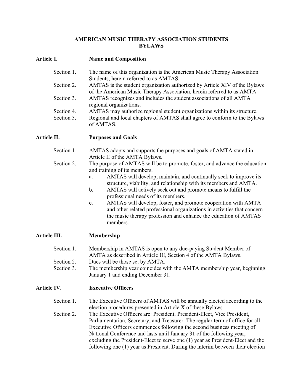Proposed 2006 Revisions of Amtas Bylaws
