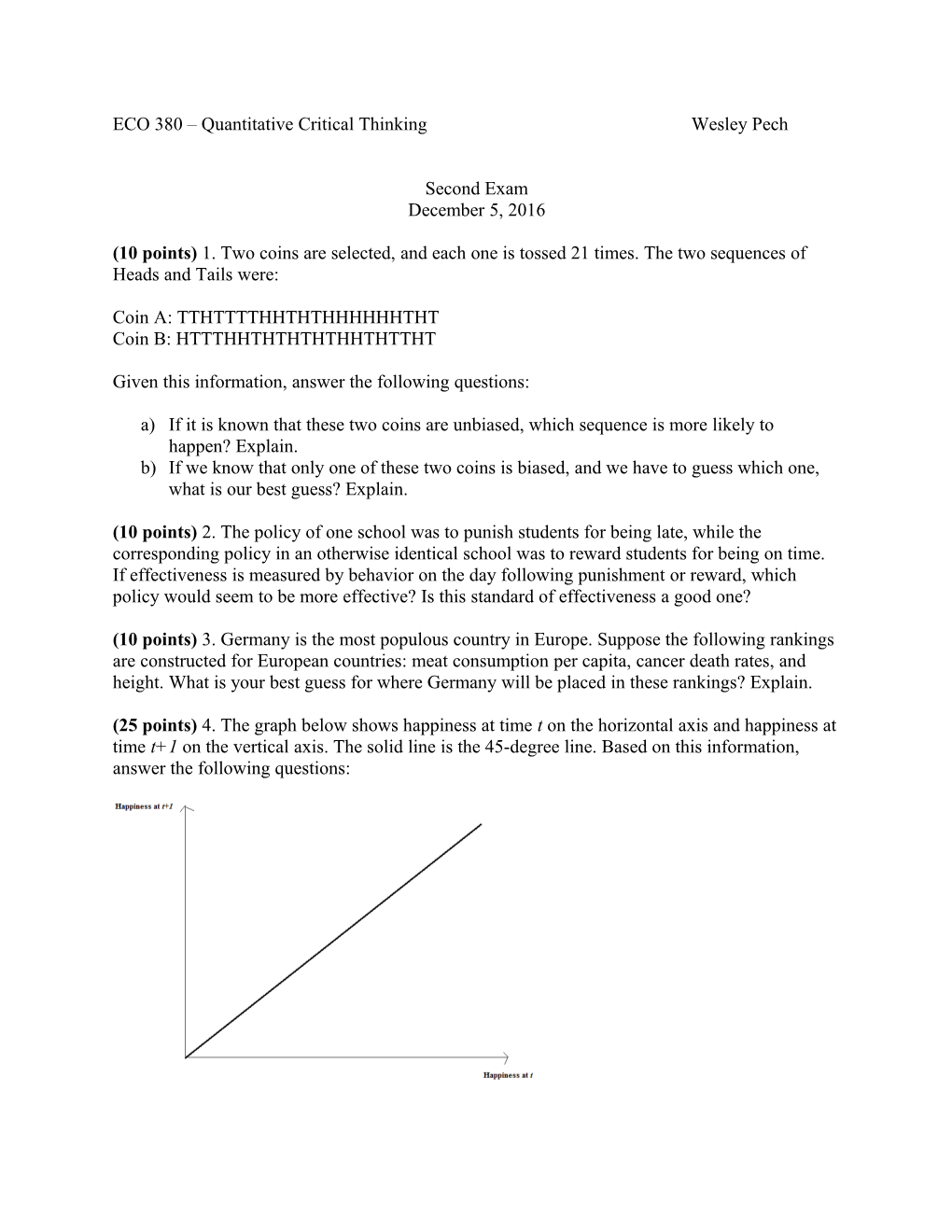 ECO 380 Quantitative Critical Thinking Wesley Pech