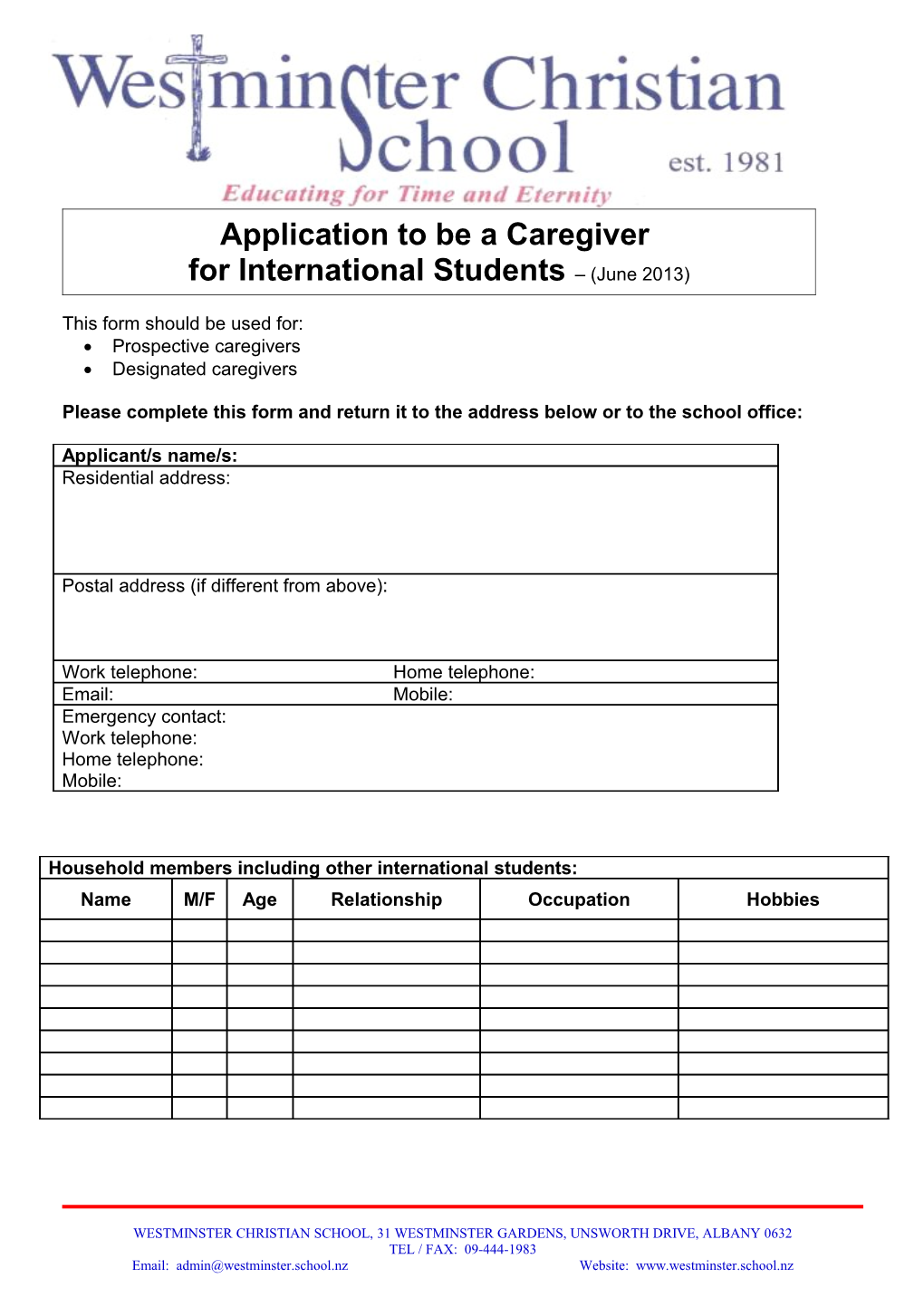 This Form Should Be Used For