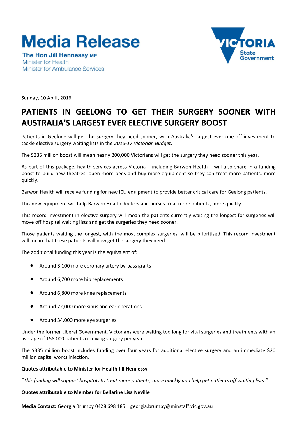 Patients in Geelong to Get Their Surgery Sooner with Australia S Largest Ever Elective
