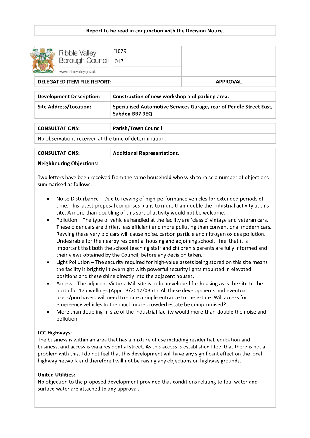 Noise Disturbance Due to Revving of High-Performance Vehicles for Extended Periods of Time