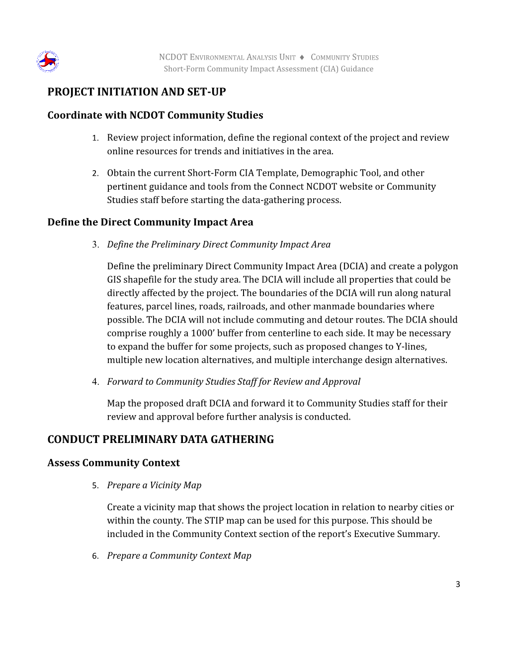 Short-Form Community Impact Assessment (CIA) Guidance