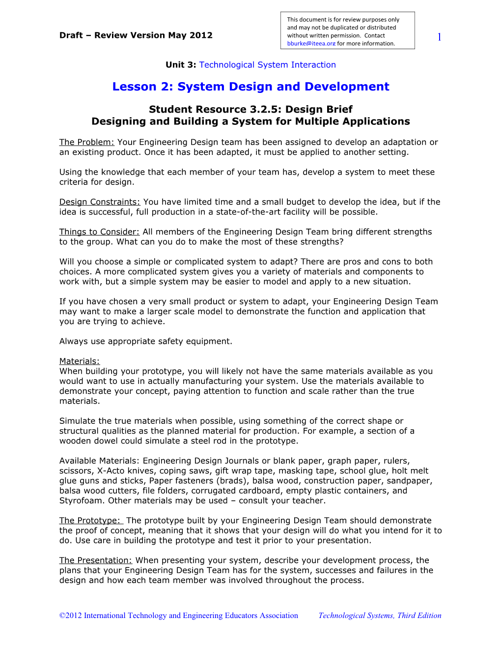 Lesson 2:System Design and Development