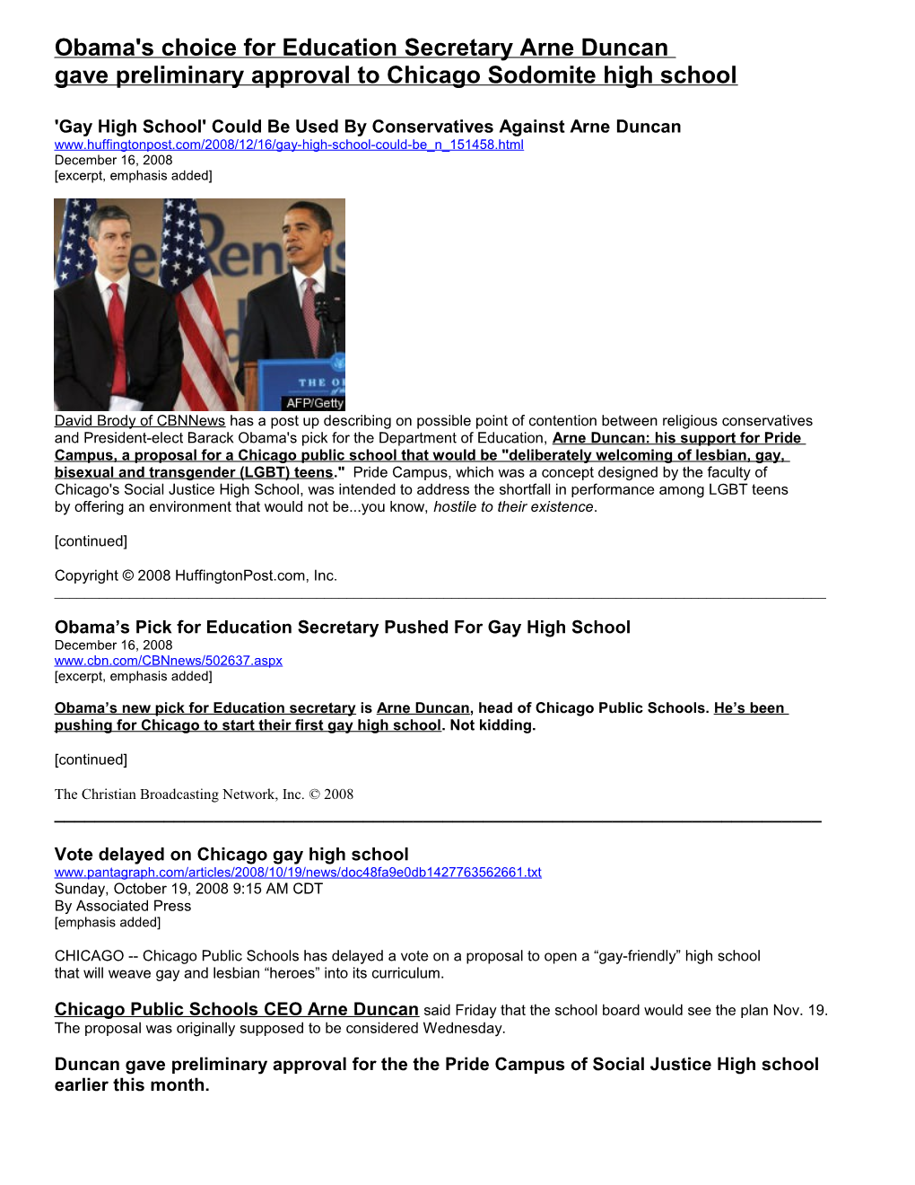 Obama's Choice for Education Secretary Arne Duncan