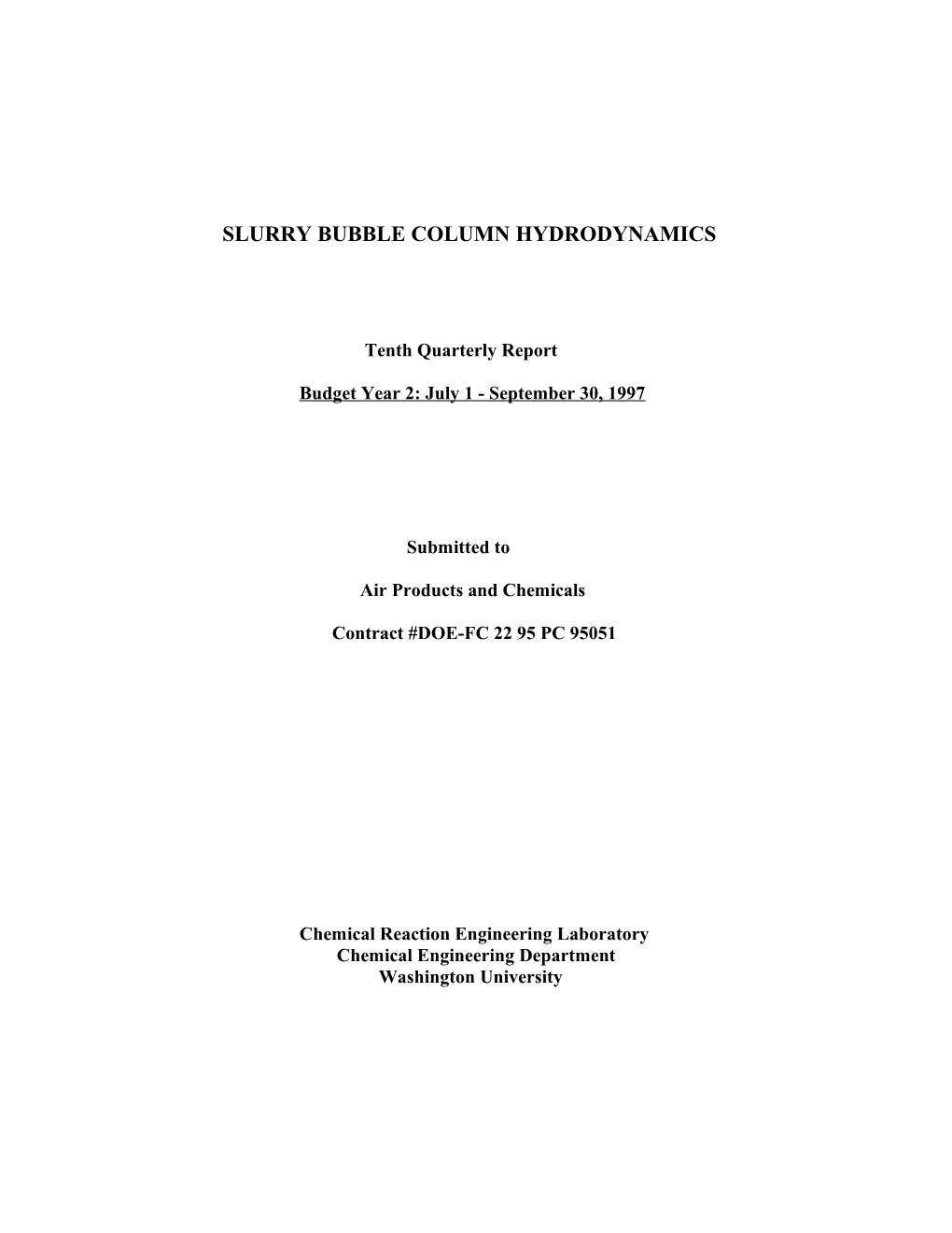 Slurry Bubble Column Hydrodynamics