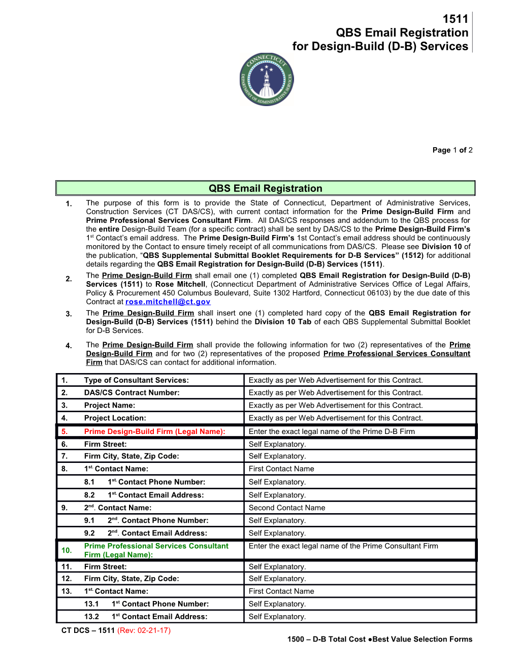 1515 D-B QBS Email Registration