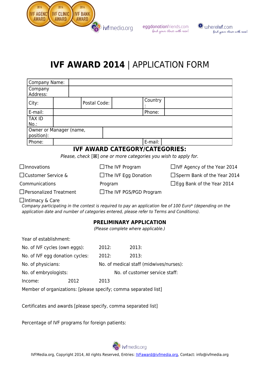 Ivf Award2014 Application Form