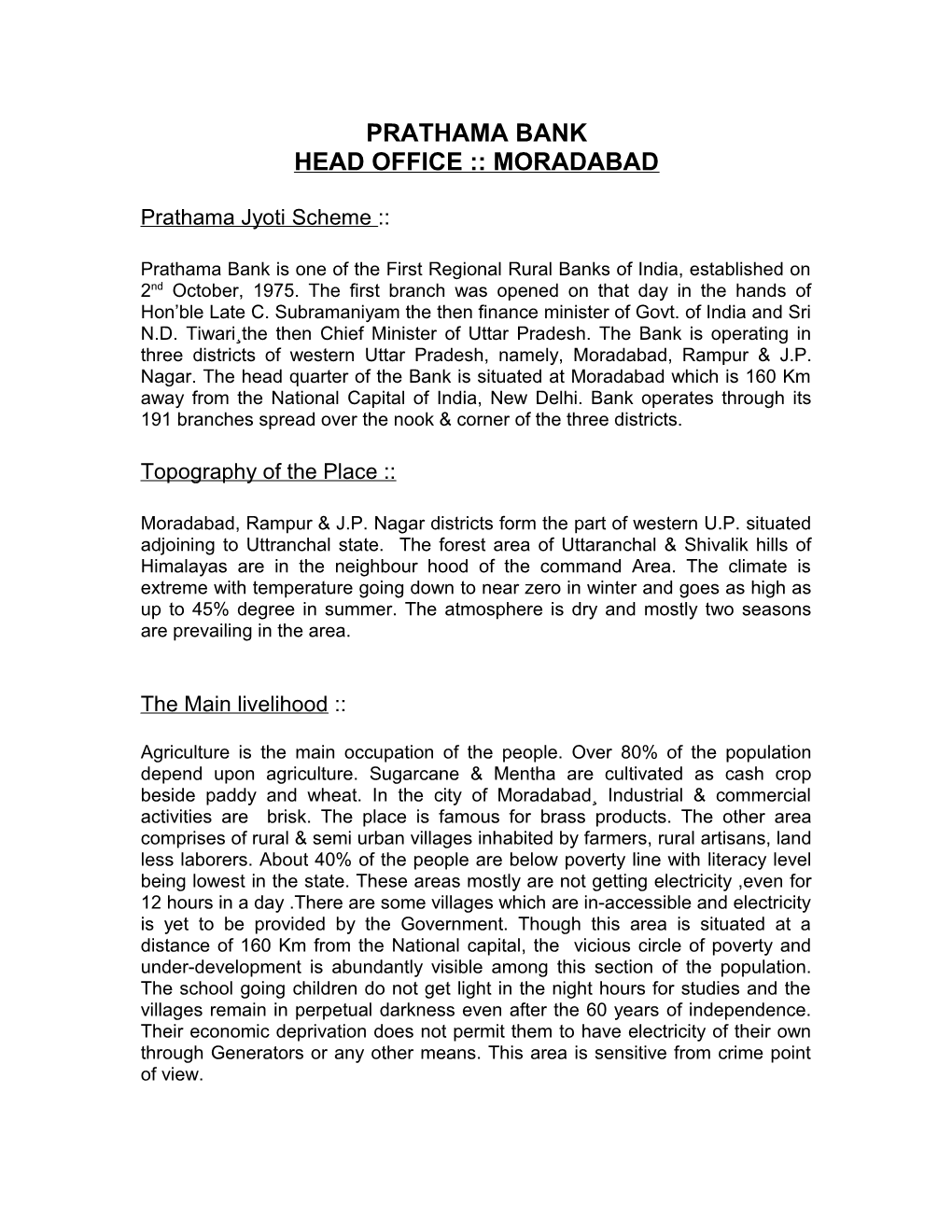Head Office Moradabad