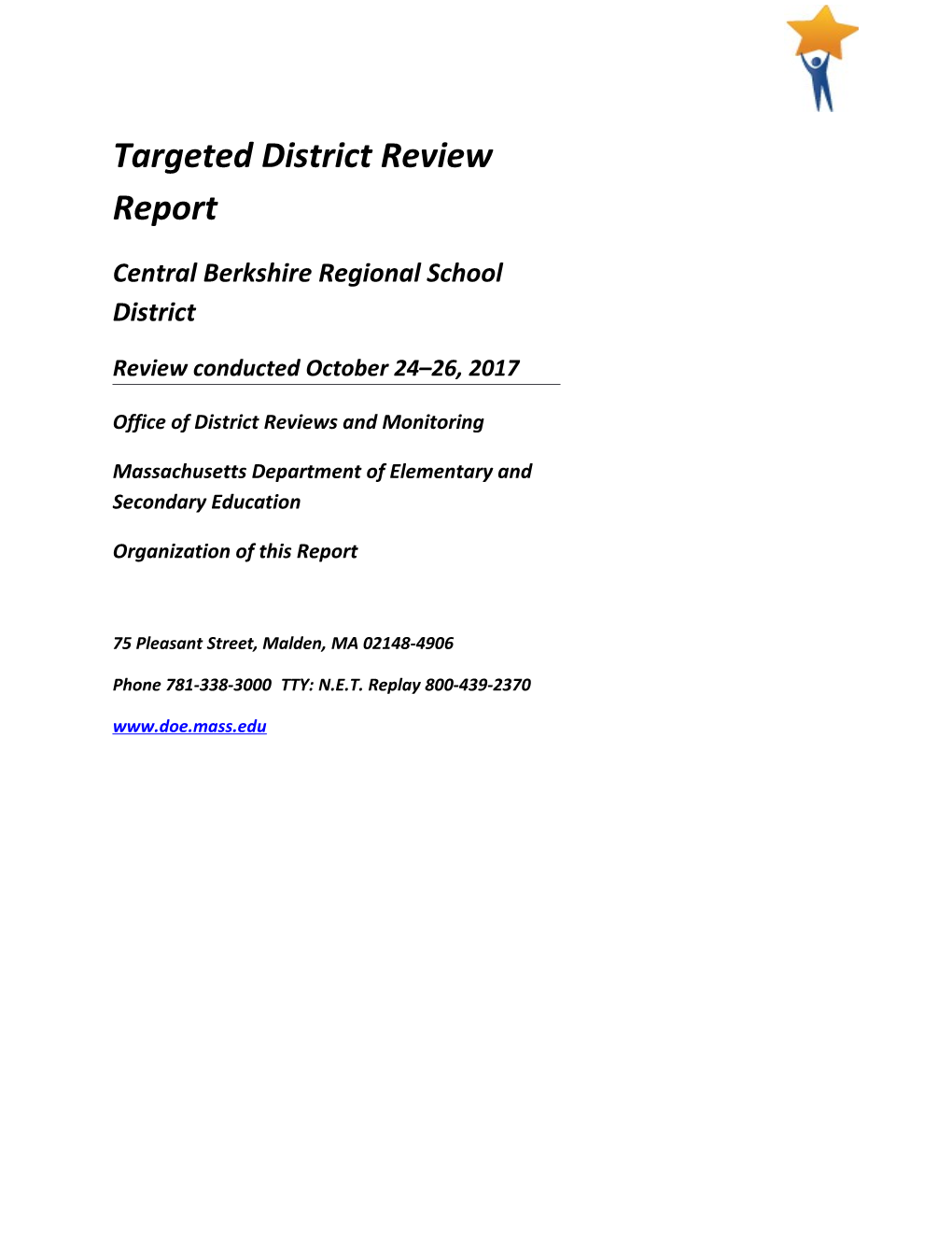 Central Berkshire RSD Targeted District Review Report January 2018