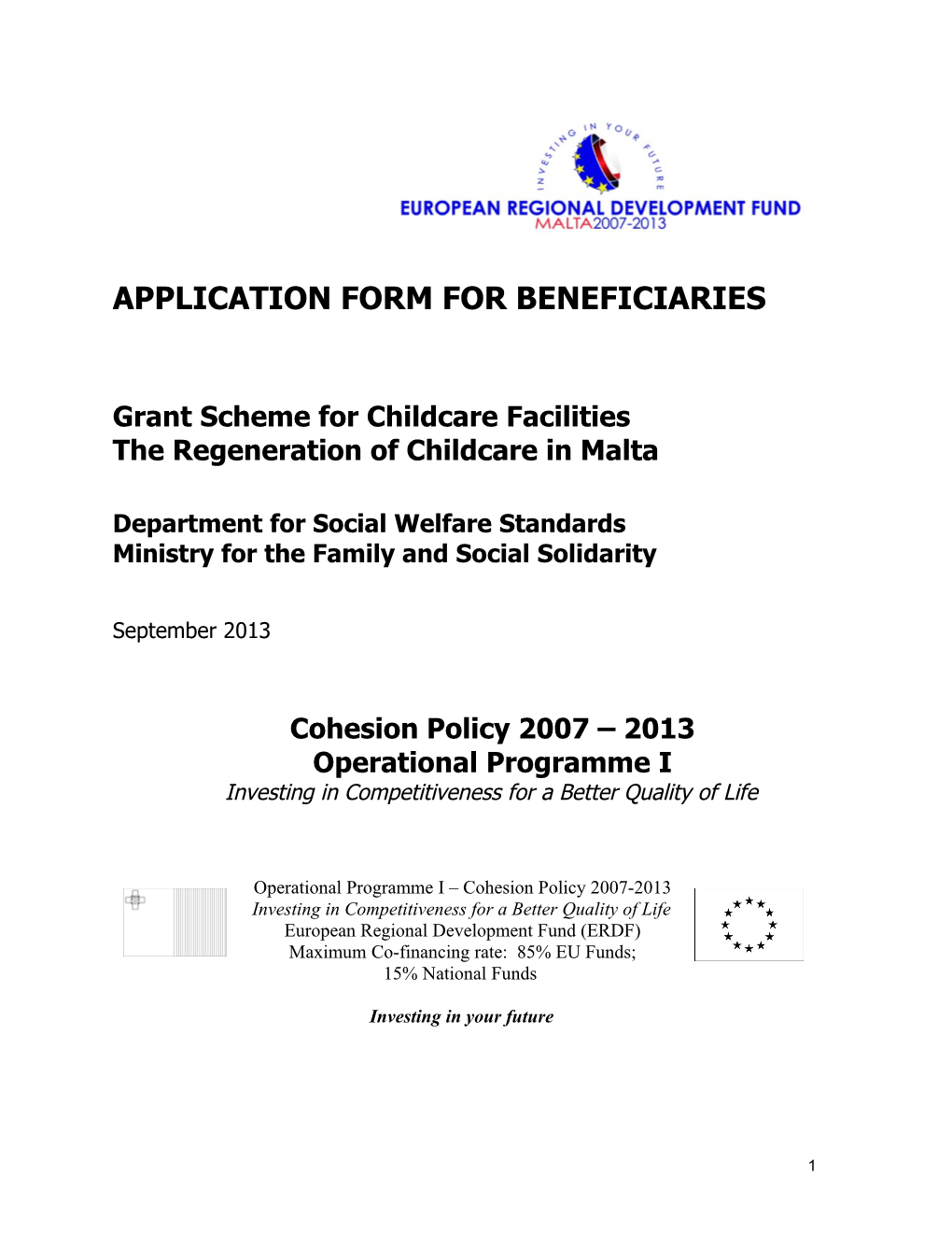 Application Form for Beneficiaries