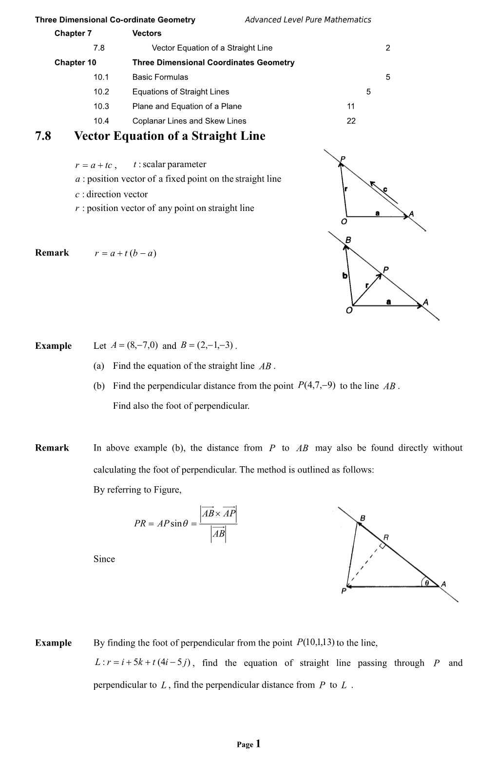 Three Dimensional Co-Ordinate Geometry