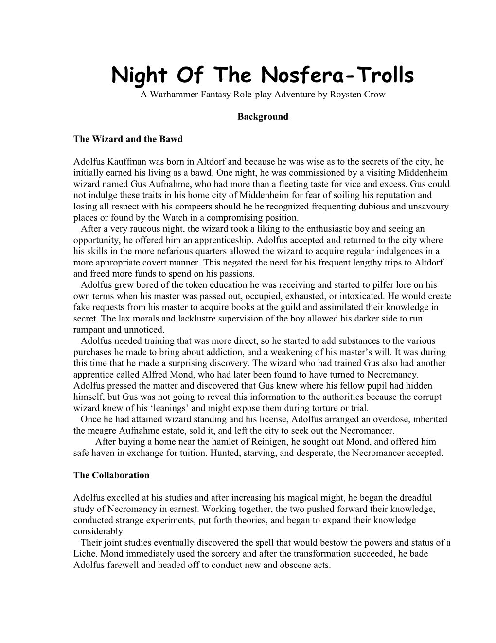Night of the Nosfera-Trolls