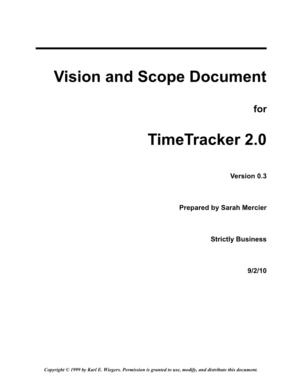 Vision and Scope Template