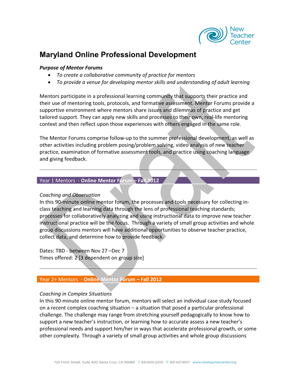 Maryland Online Professional Development