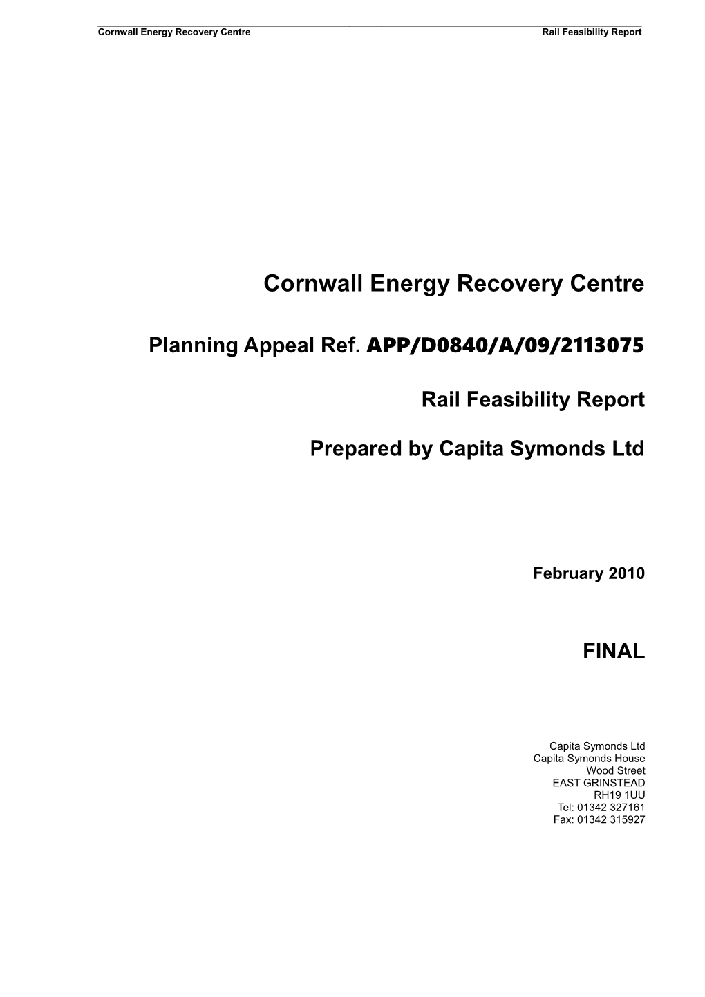 Cornwall Energy Recovery Centre