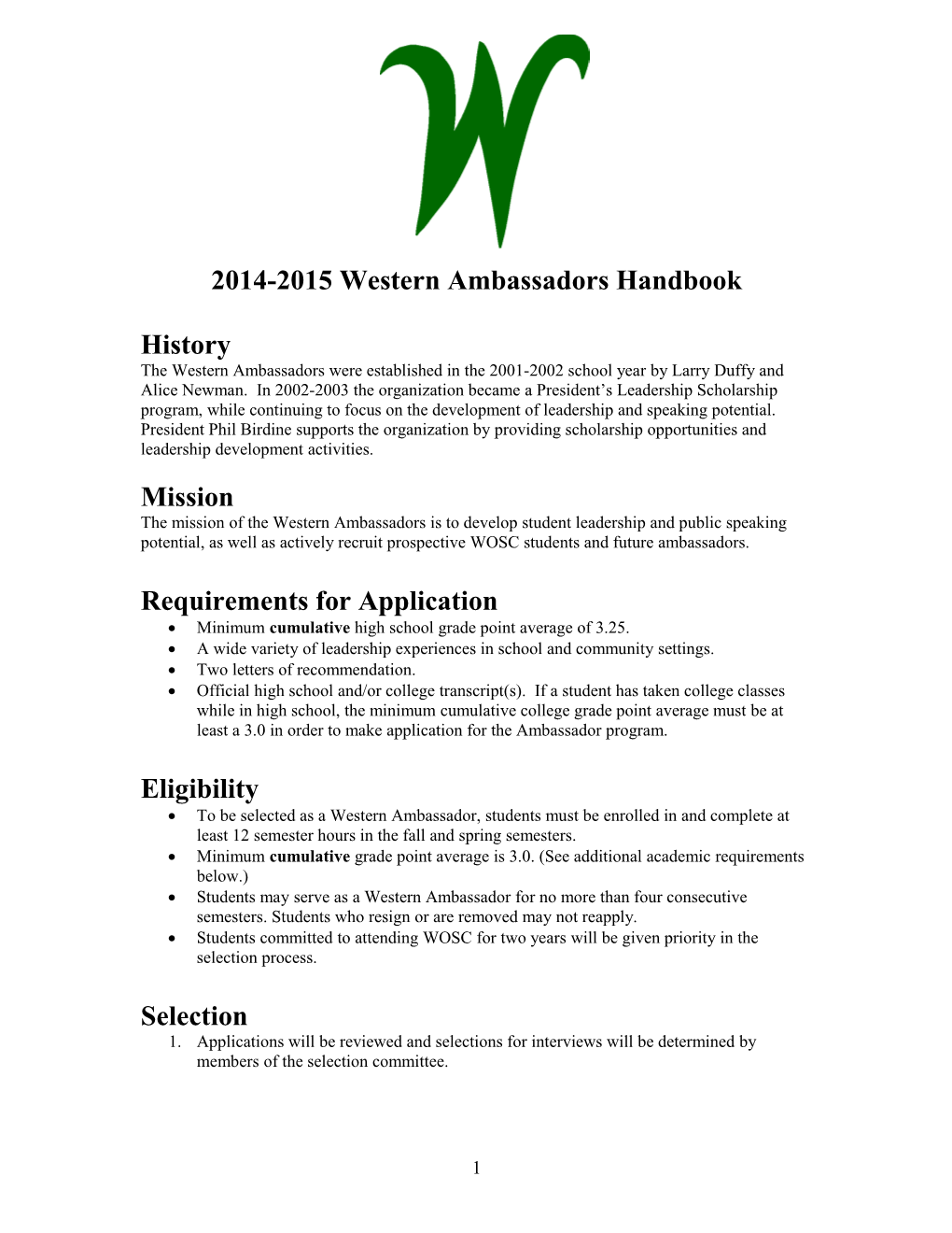 Handbook for Western Ambassadors