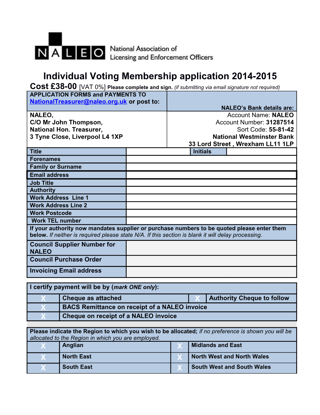 Individual Voting Membership Application 2014-2015