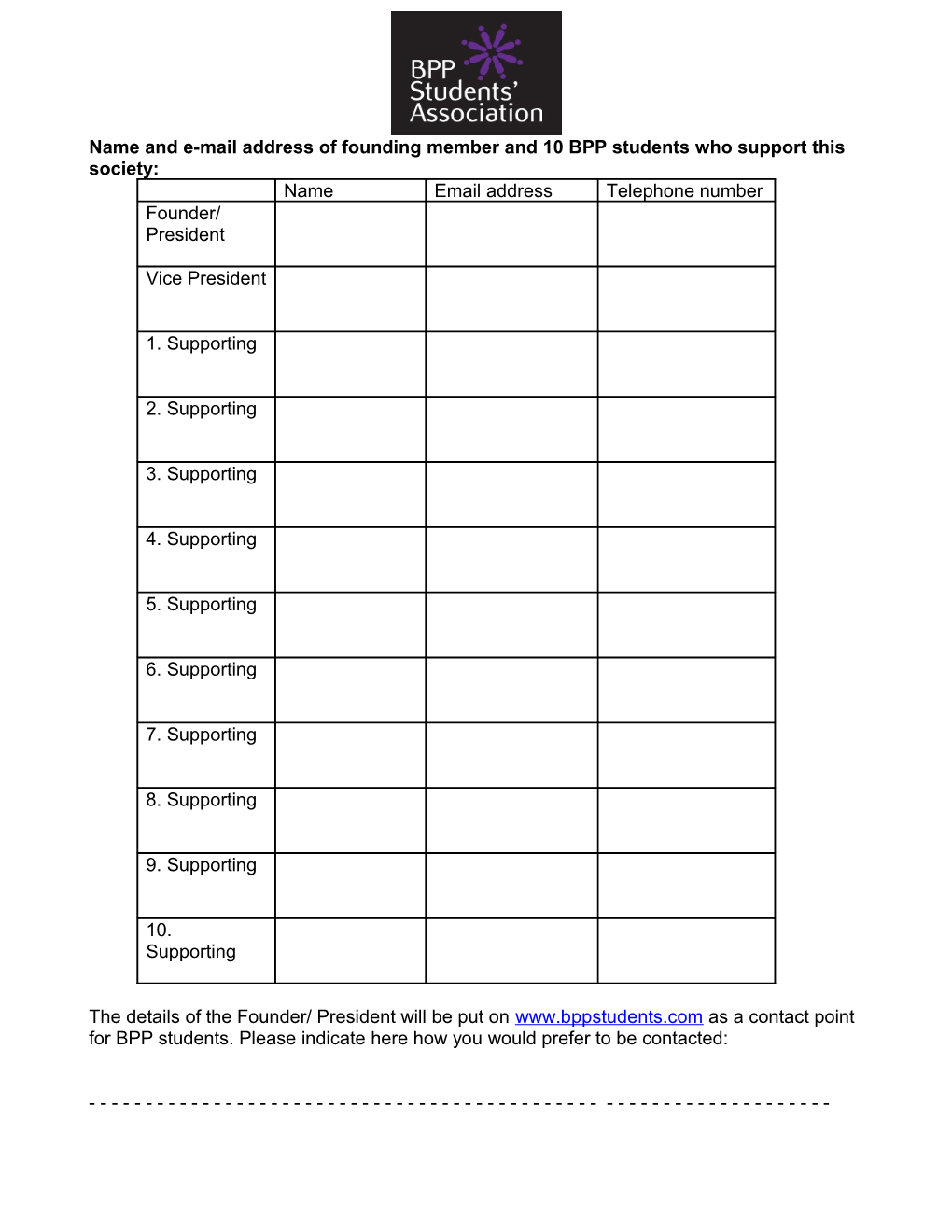 Funding Requisition Form
