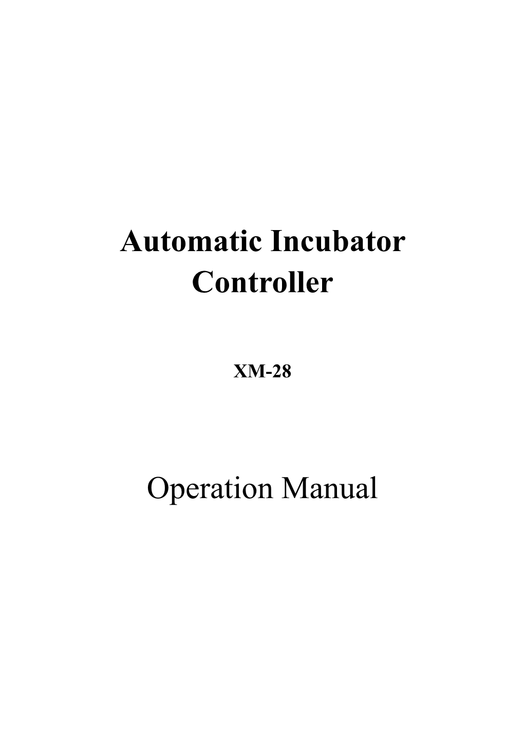 Automatic Incubator Controller