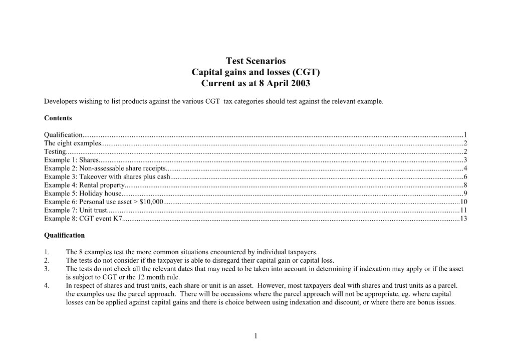 CGT Calculator Test Examples