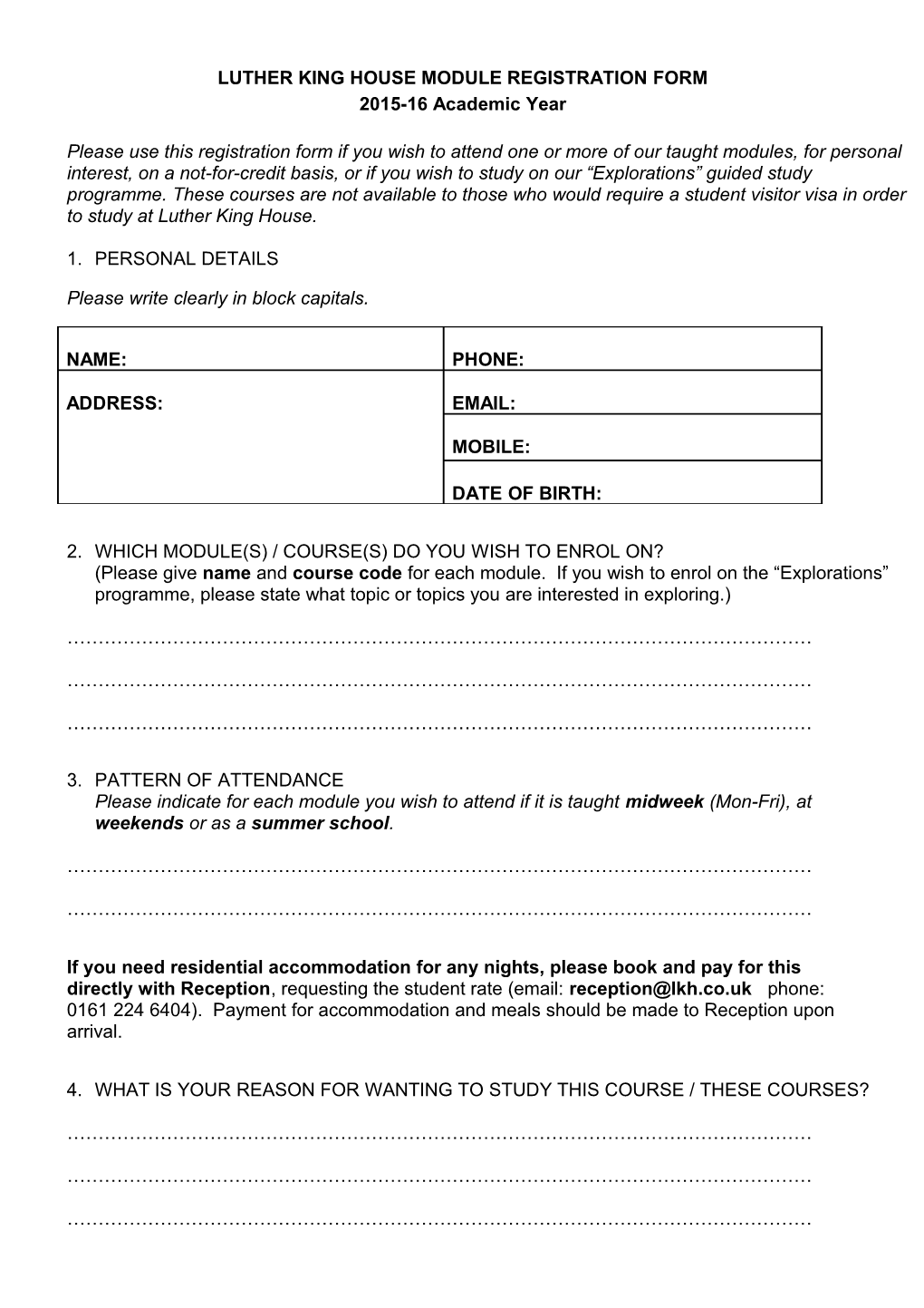 Pte Registration Form
