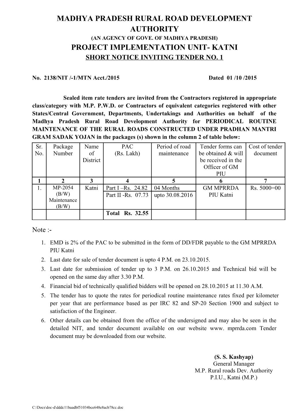 Madhya Pradesh Rural Road Development