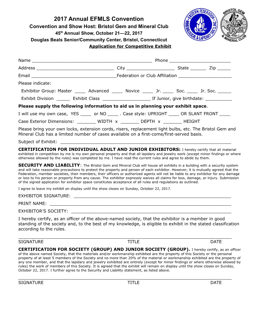 Advance Registration Form