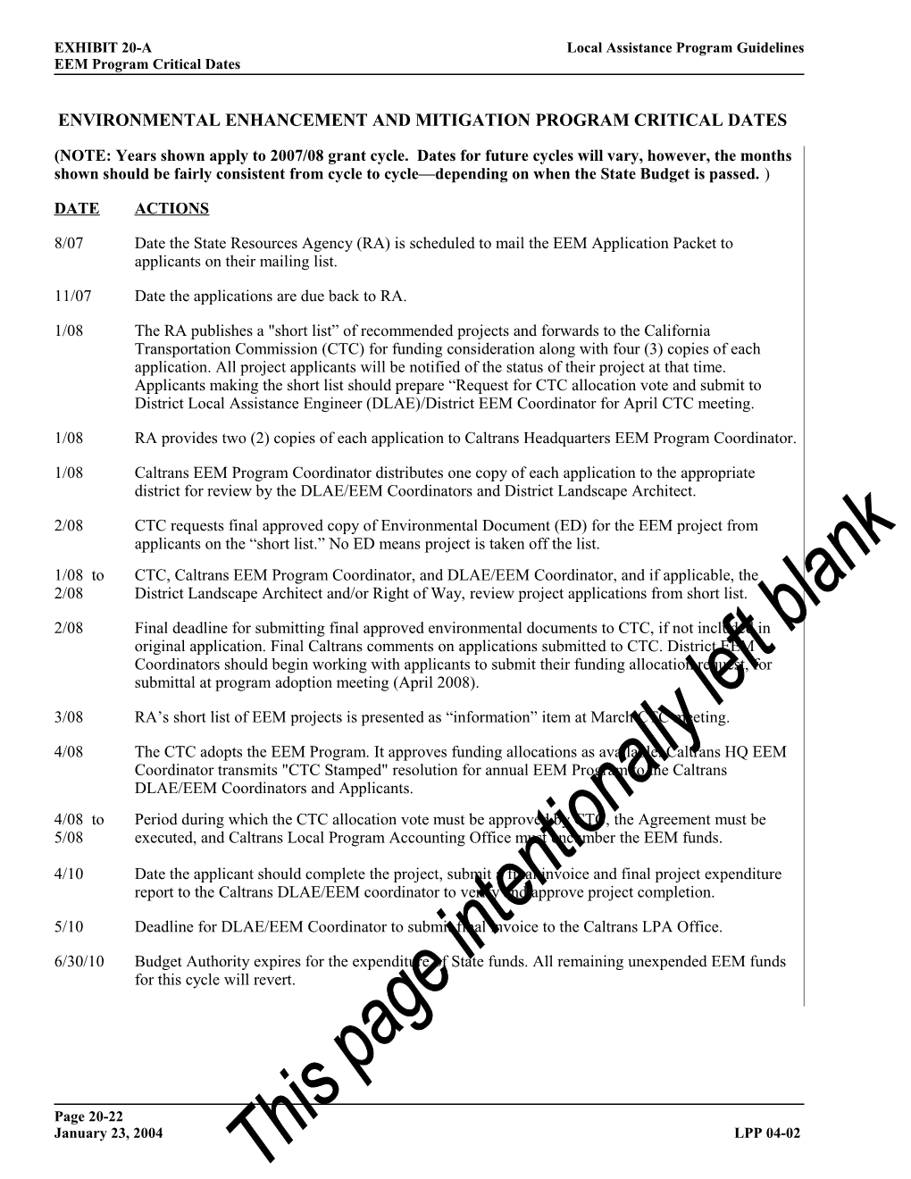 5.2.5 Environmental Enhancement and Mitigation Program