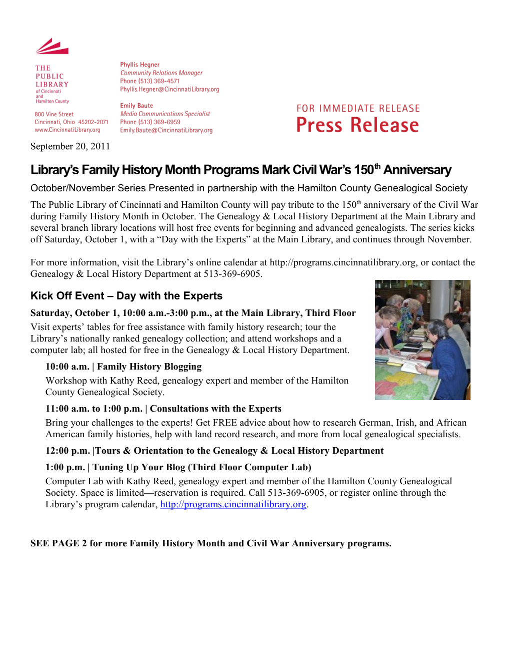 Library S Family History Month Programs Mark Civil War S 150Th Anniversary