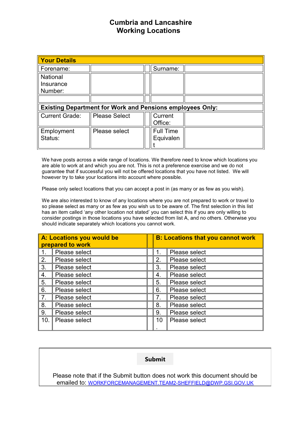 Local Service Referral Support Tool Amendment Pro-Forma