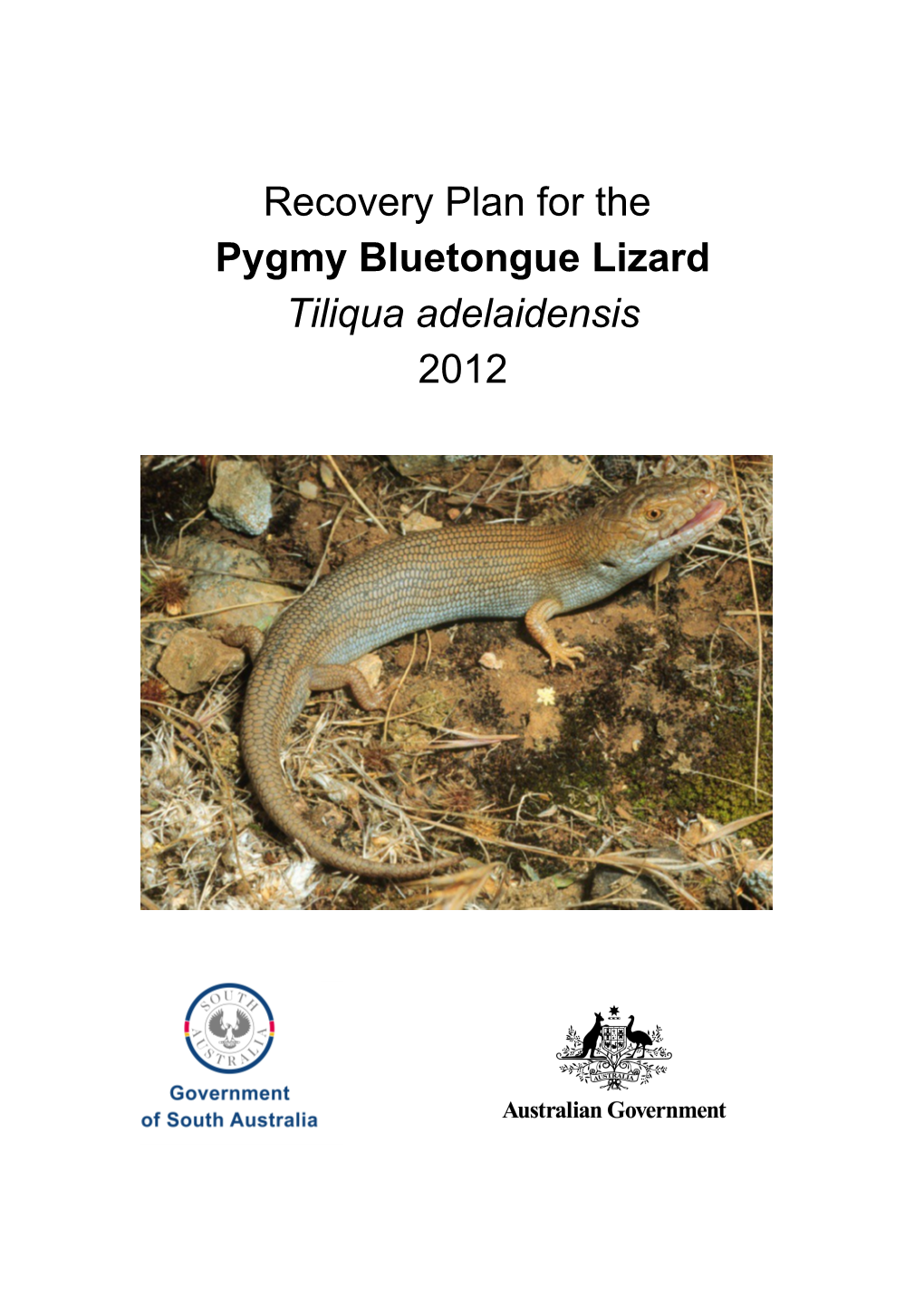 Recovery Plan for the Pygmy Bluetongue Lizard Tiliqua Adelaidensis 2012