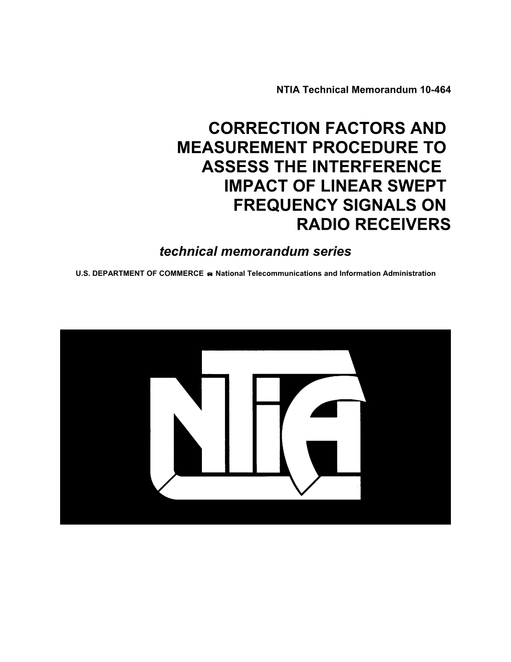 NTIA Report 03-XXX