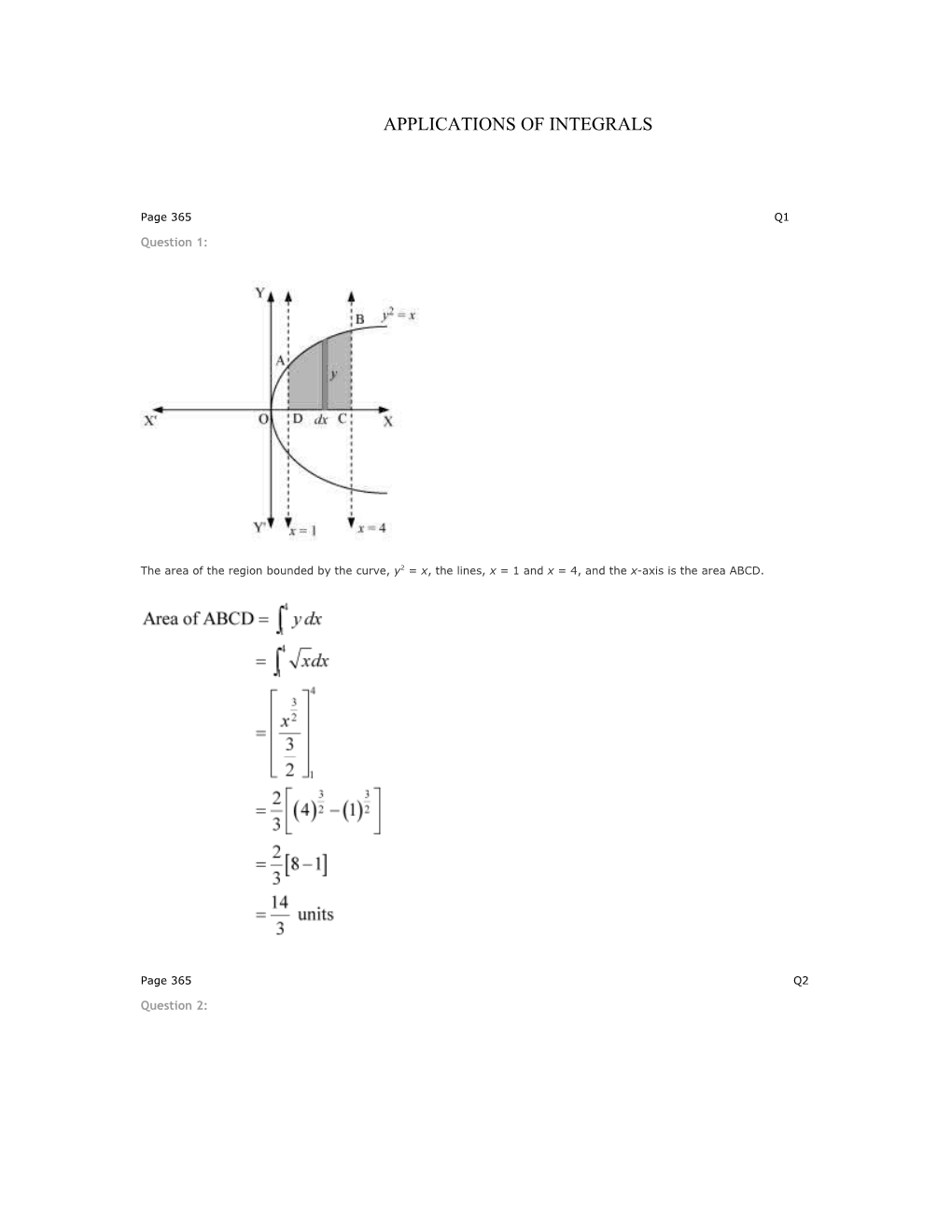 Applications of Integrals