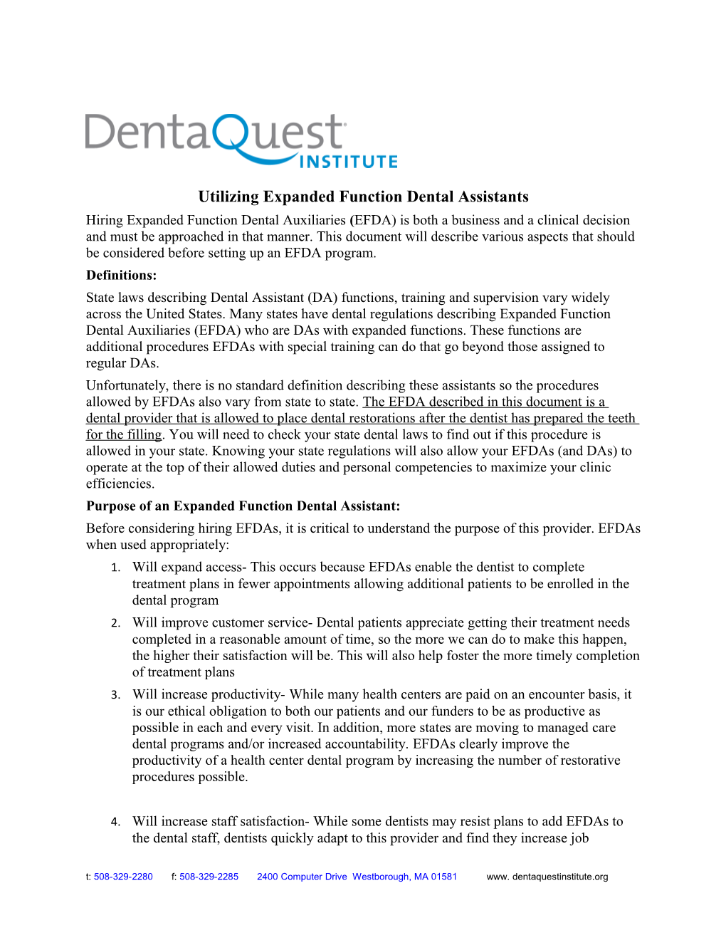 Utilizing Expanded Function Dental Assistants