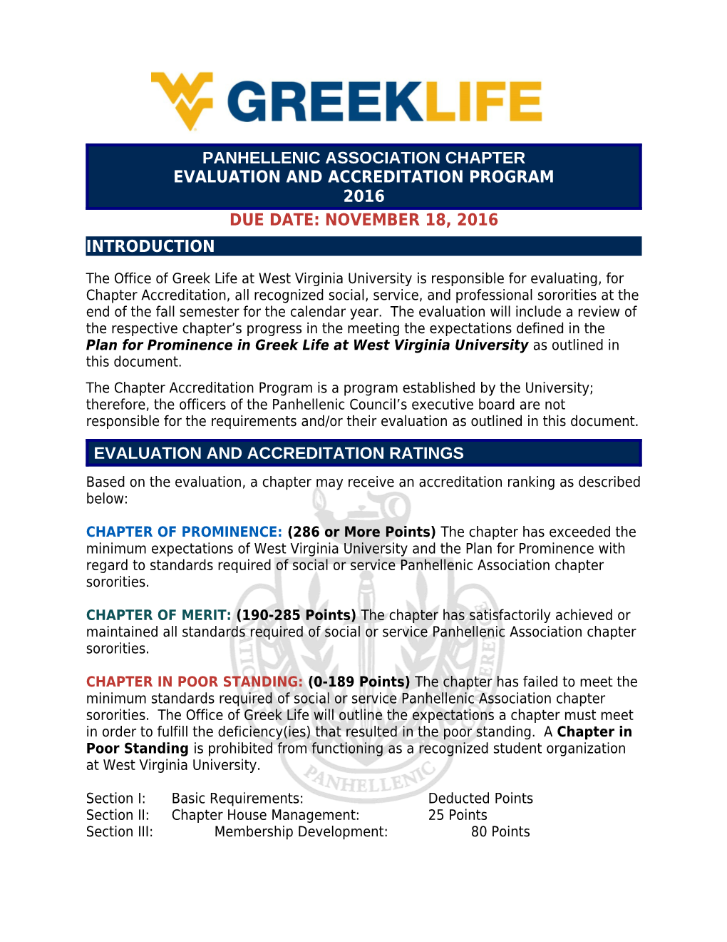 Evaluation and Accreditation Program