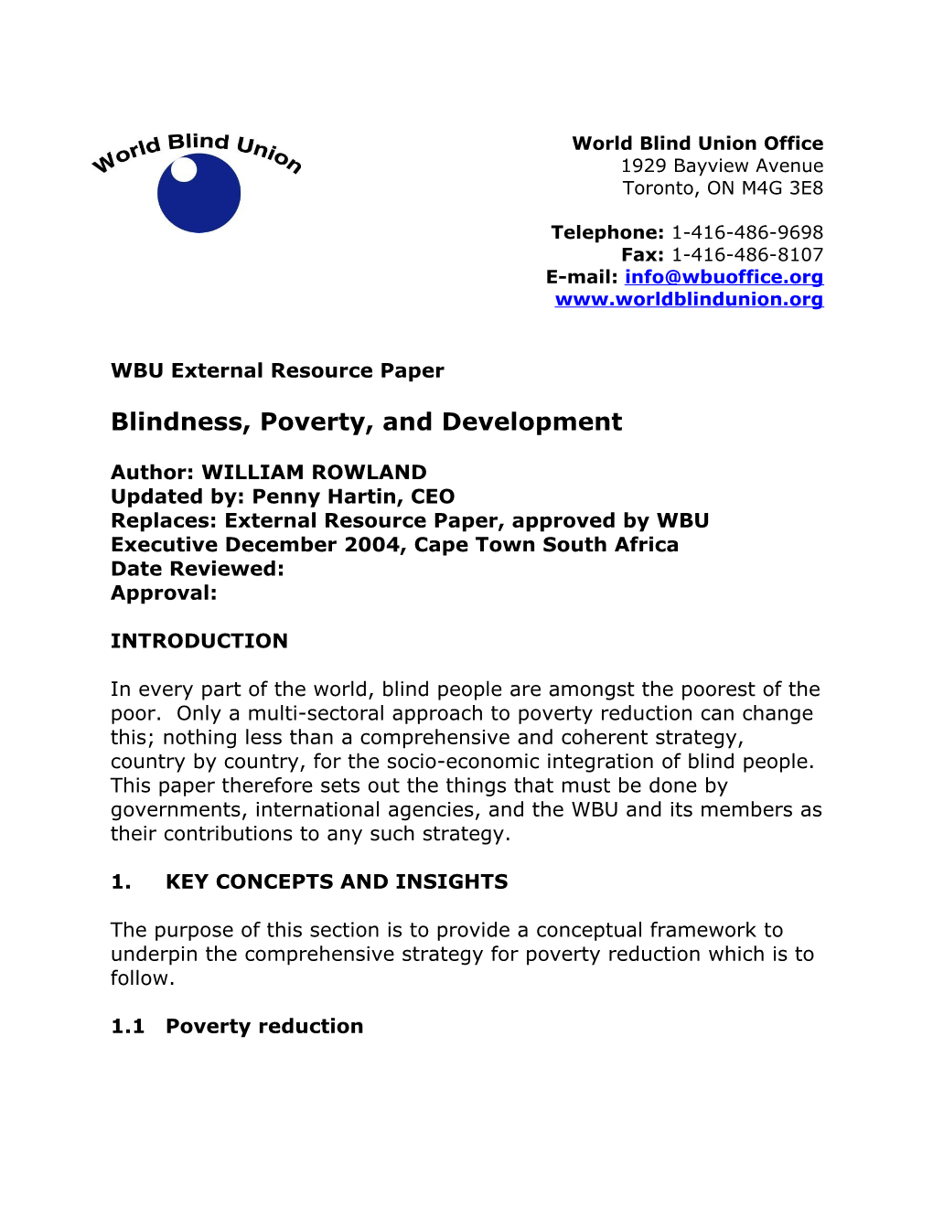 WBU External Resource Paper