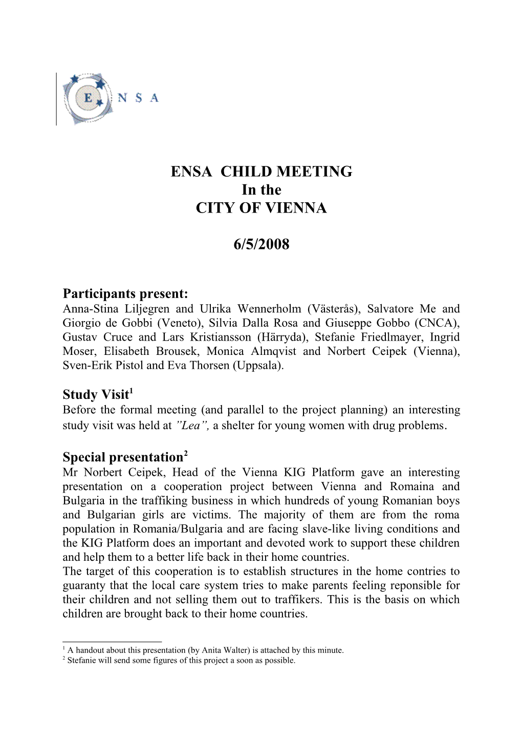 ENSA Child Meeting