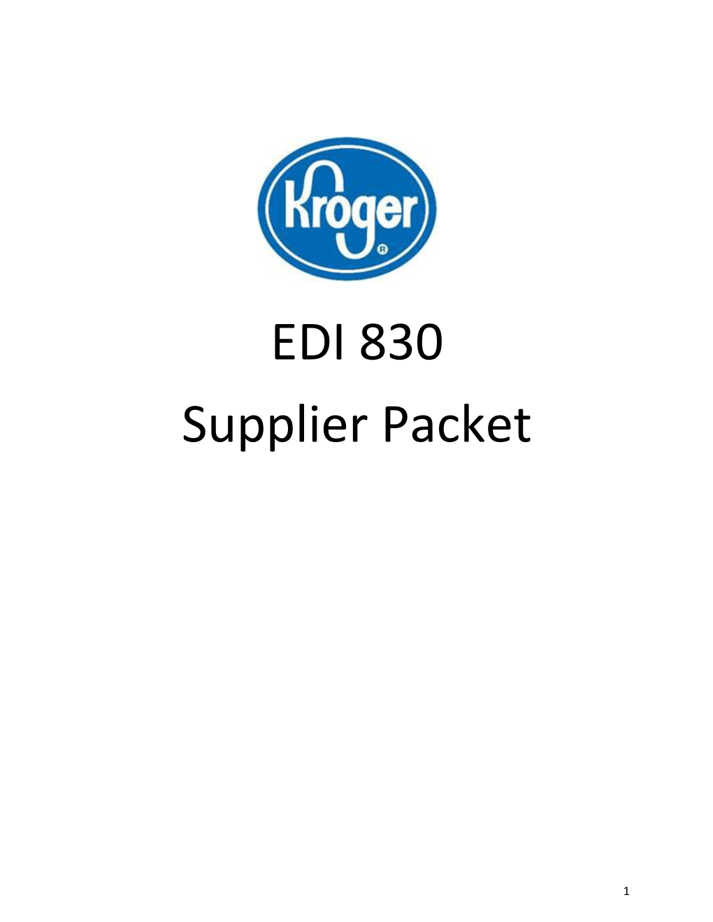 Supplier Packet