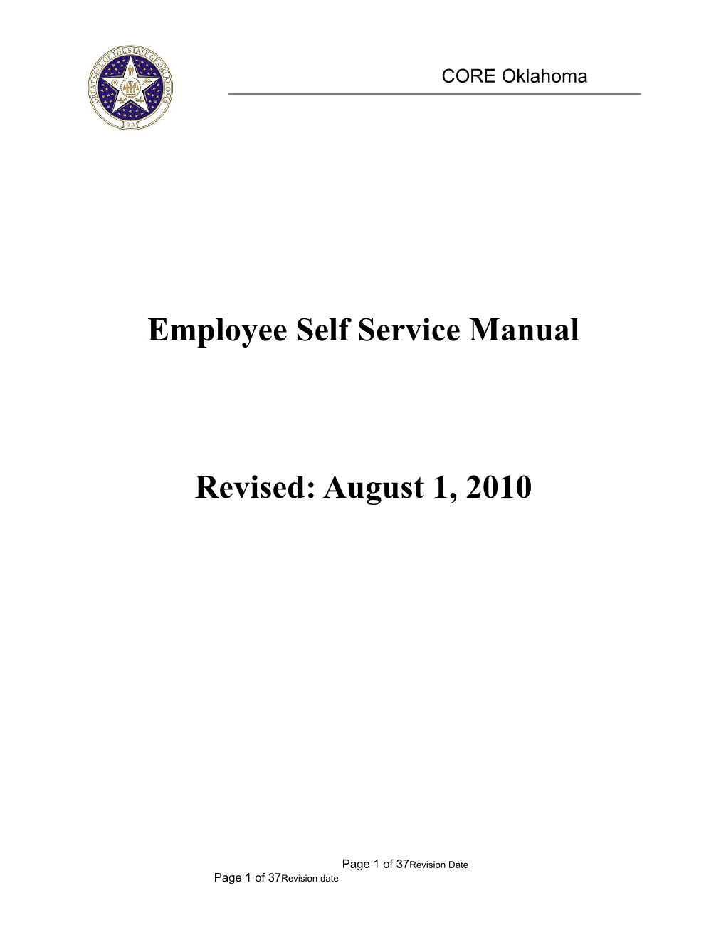 Employee Self-Service Manual for the State of Oklahoma
