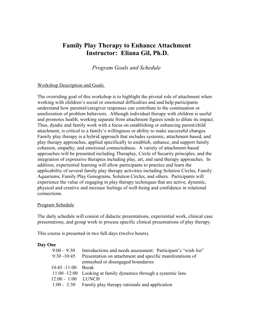 Family Play Therapy to Enhance Attachment