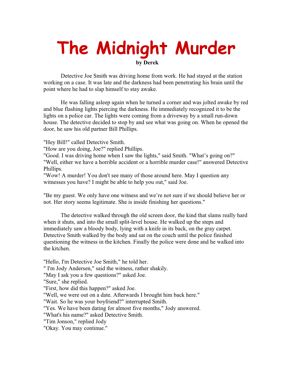 The Midnight Murder