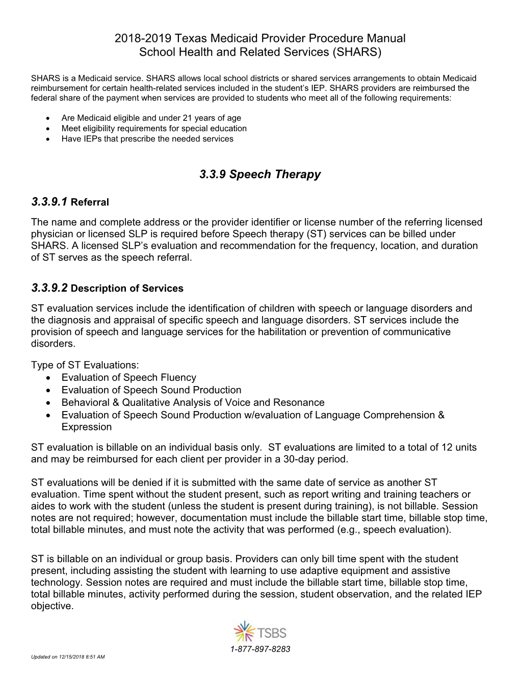 2017-2018 Texas Medicaid Provider Procedure Manual