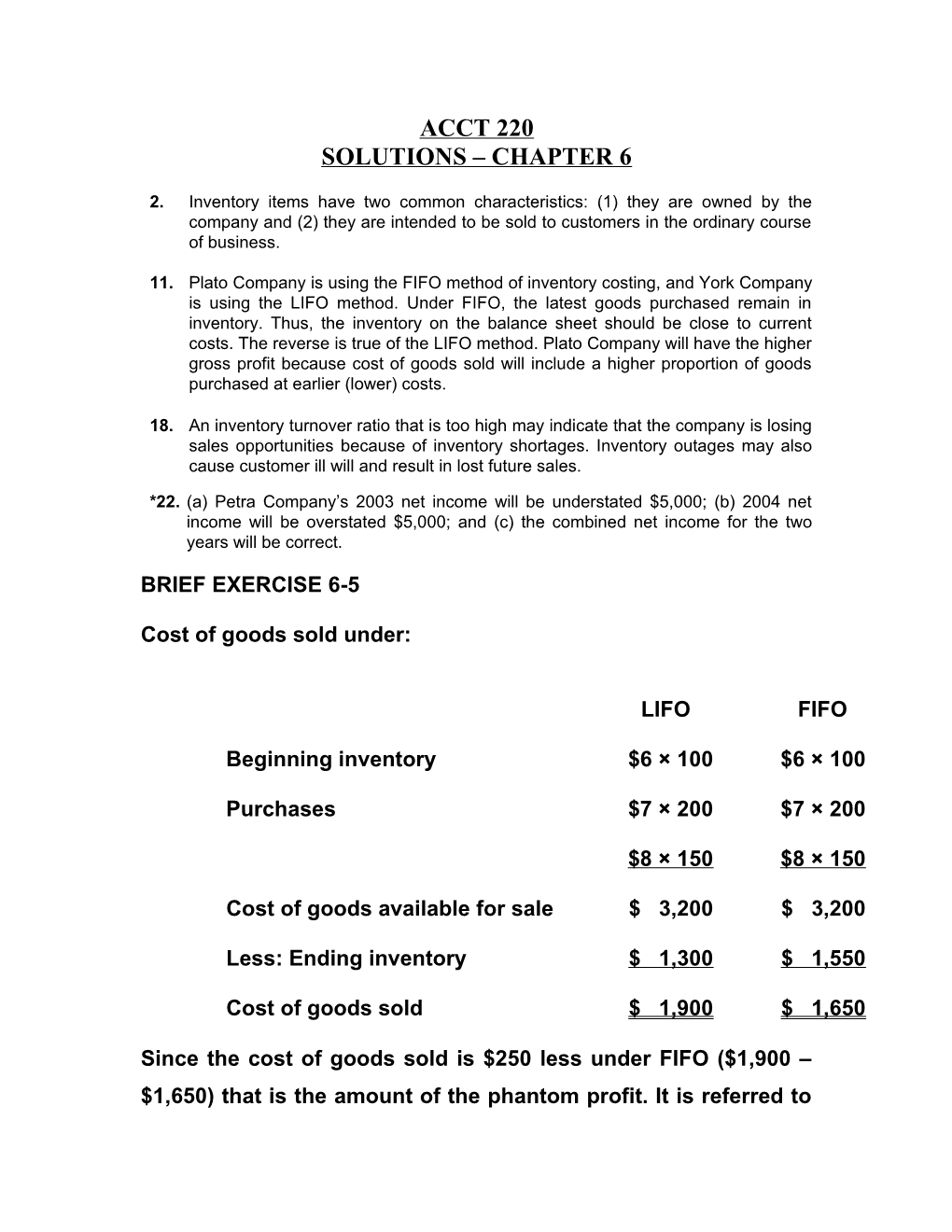 Solutions Chapter 6