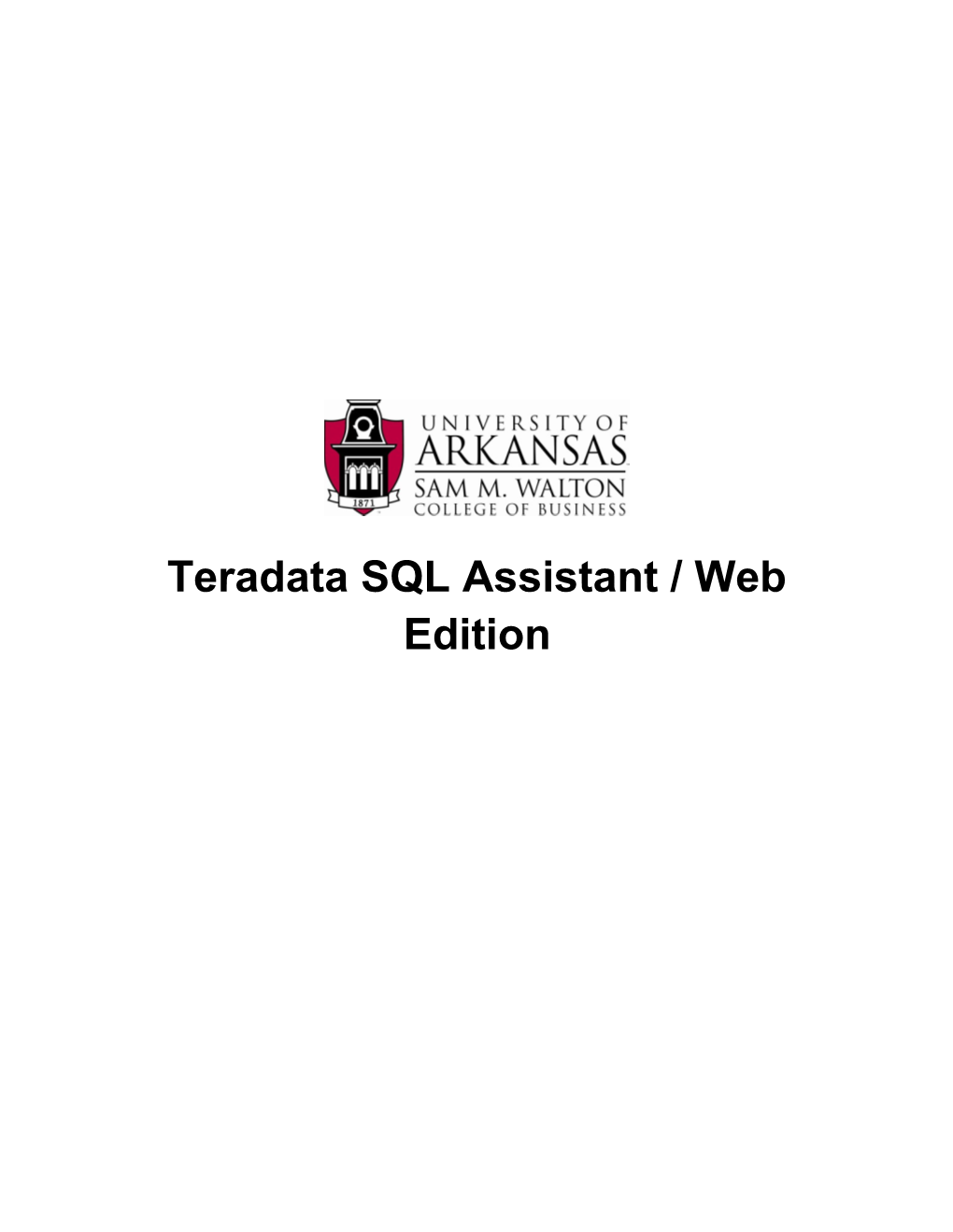 Teradata Web Edition