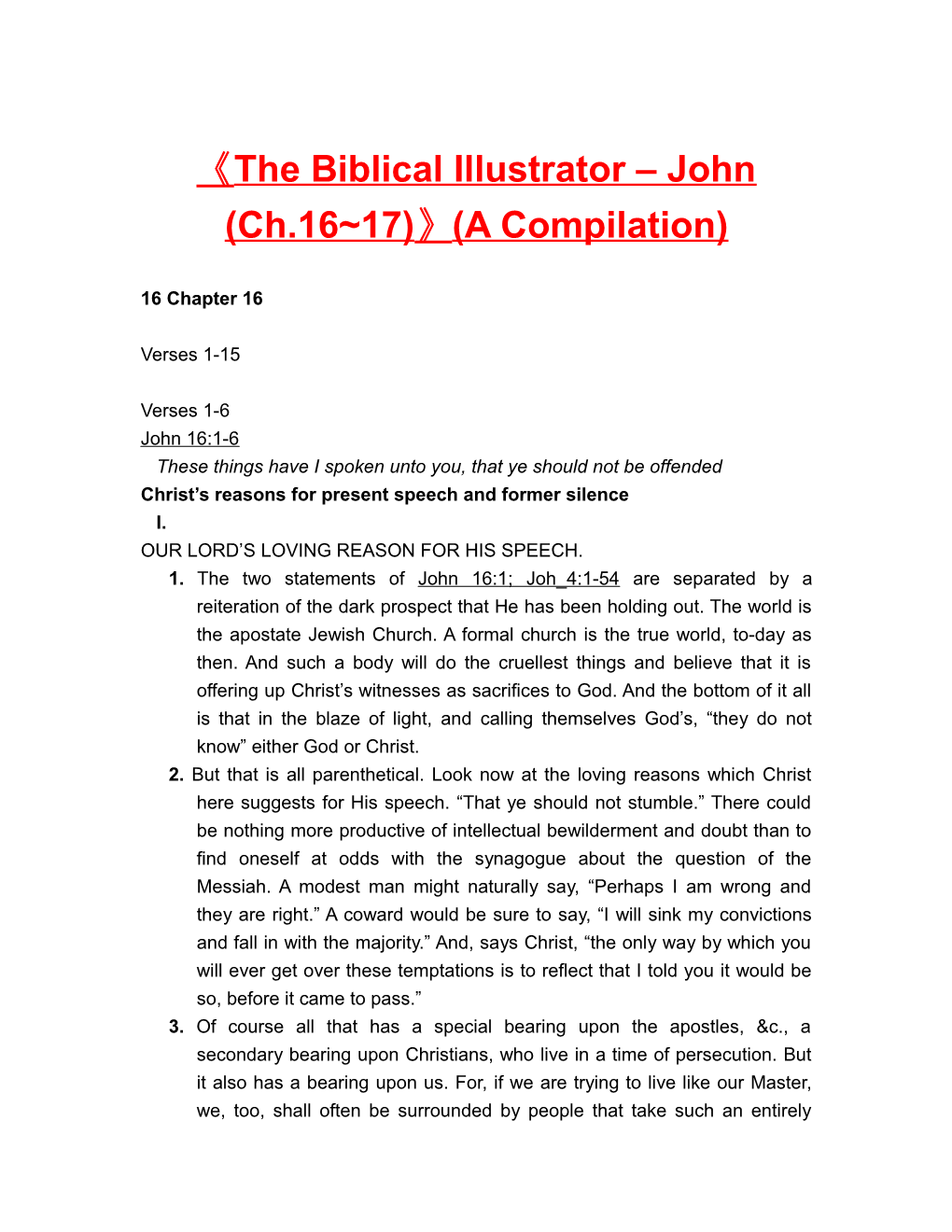 The Biblical Illustrator John (Ch.16 17) (A Compilation)
