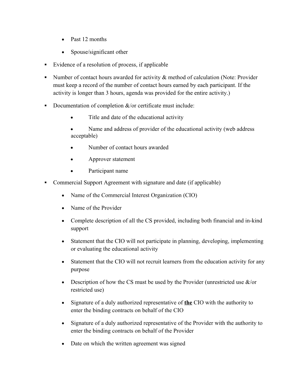 2015 Criteria Individual Activity File Requirements