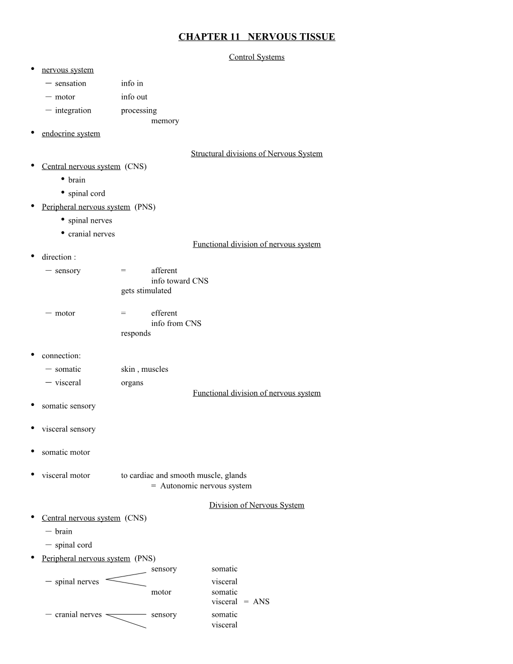 Chapter 17 Nervous Tissue