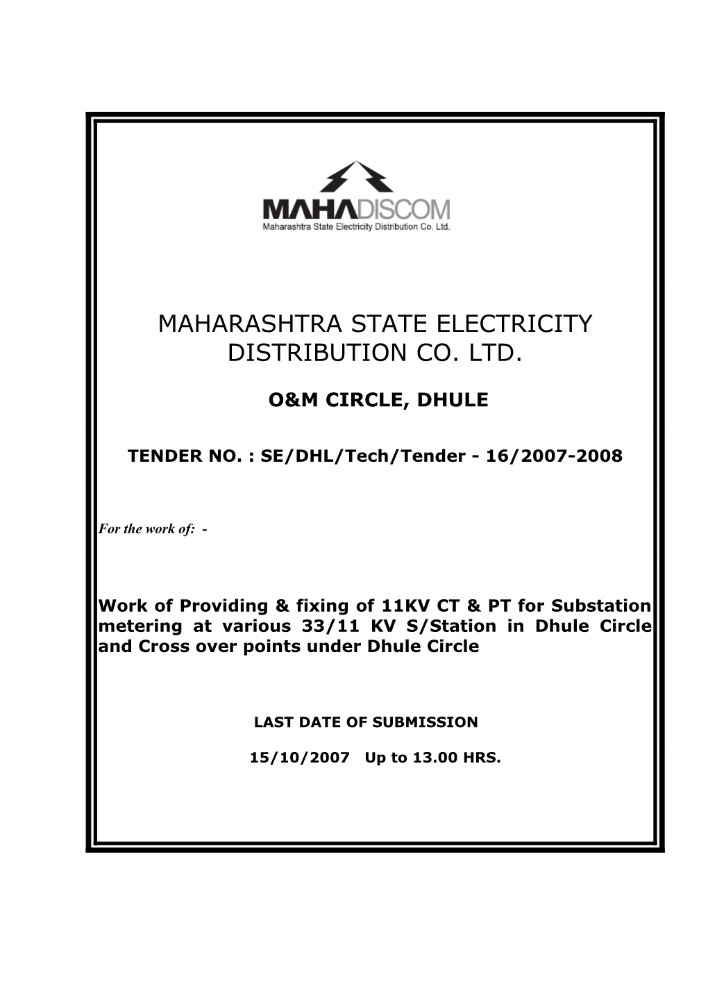 Maharashtrastate Electricity Distribution Co.Ltd