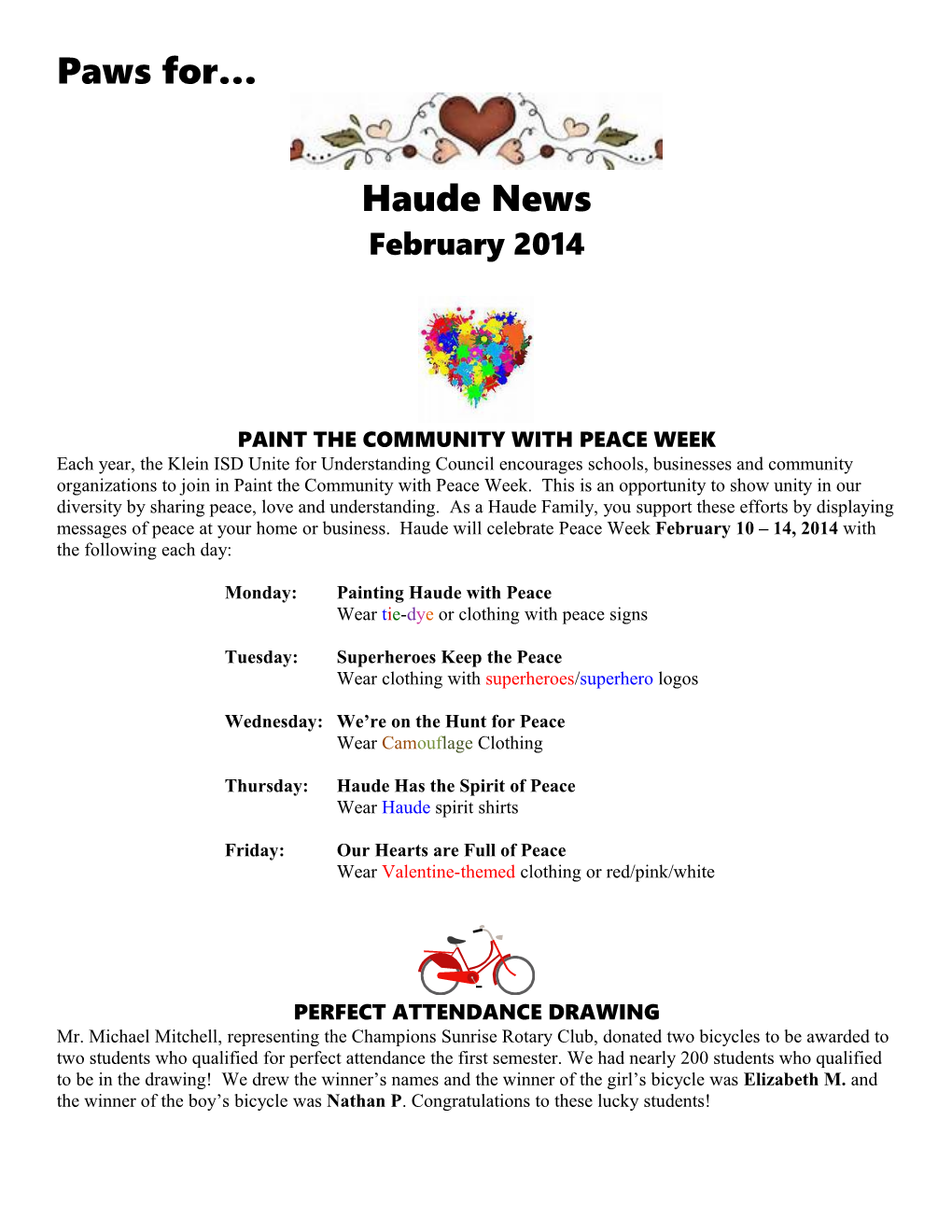 Paint the Community with Peace Week